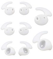 BLUEWALL Eargel Ear Cover Ear Gel for Samsung Level U Wireless Headphones, Sport Ear Buds for Samsung Note 5 Galaxy S6 S6edge S7 S7 Edge,Durable Soft Gel Comfortable in Ear Design,4 Pair, White