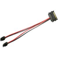 SATA 15-pin power to 2x 6-pin slimline SATA power cable adapter
