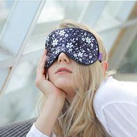 O’Bester Natural Silk Sleep Mask, Comfortable and Super Soft Eye Mask with Adjustable Strap, Ultimate Sleeping Aid, Blindfold, Blocks Light (Small White Flowers)