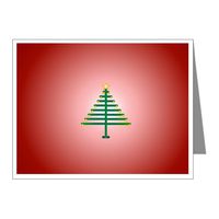 Note Card Christmas Tree on Red Bulb