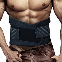FITTOO Adjustable Lumbar Lower Back Brace Support Belt Stabilizer with Dual Adjustable Straps for Back Pain Relief Therapy Posture Corrector