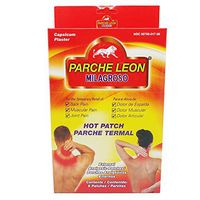 Parche de Leon Topical Analgesic Hot Patch. Joint and Muscle Pain Relief. with Menthol and Capsicum. for External Use. 6 Patches
