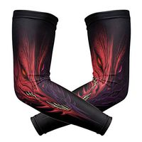 ZZKKO Dragon Head Cooling Arm Sleeves Cover Uv Sun Protection for Men Women Running Golf Cycling Arm Warmer Sleeves 1 Pair