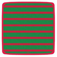 Entertaining with Caspari Entertaining Square Salad and Dessert Plates, Bretagne, Red and Green, Pack of 8