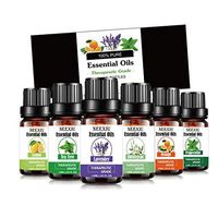 NeeXiu Essential Oils set, 10ml Aromatherapy essential oil for diffuser Basic Sampler Gift Set 6 (Orange,Lavender,Tea Tree,Peppermint,Lemon,Eucalyptus)