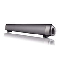 Bluetooth Sound Bar Mini Portable Soundbar Wireless Speakers for Home Theater Surround Sound with Built-in Subwoofers for TV/PC/Phones/Tablets with Remote Control (Silver)