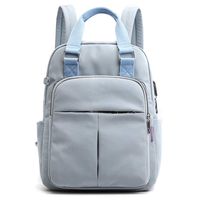 Aslion Women Fashion Backpack Large Capacity Laptop Casual Bag Rucksack with USB Charging Port (Blue)