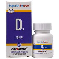 Superior Source, MicroLingual, D3, 400 IU, 100 Tablets - 2pc