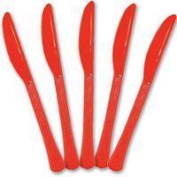 Extra Heavy Weight Plastic Knives | 20ct (Apple Red)