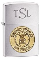 Personalized Zippo U.S. Air Force Crest Lighter with Free Engraving