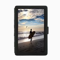 Surfer Beach Sunshine Water California Black Cigarette Case Holder Wallet RFID-blocking
