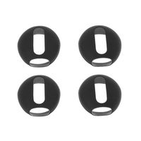 Autone 2/4 Pairs Super Thin Silicone Ear Tips Earbuds Cover Upgraded for Apple for Airpods Earphone (Black)