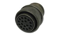 Amphenol Industrial MS3106A14S-6S Circular Connector Socket, General Duty, Non-Environmental, Threaded Coupling, Solder Termination, Straight Plug, 14S-6 Insert Arrangement, 14S Shell Size, 6 Contacts