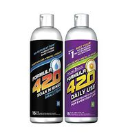 Formula 420 Perfect Pair : 1 Bottle Formula 420 Soak-N-Rinse 16 oz & 1 Bottle Formula 420 Daily Use Concentrated 16oz. Makes 32oz. Glass, Pyrex, Metal and Ceramic Cleaner (2 Bottles Total)