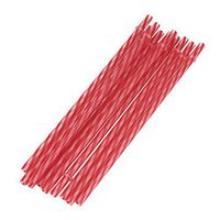 Vinjeely 10pcs Straight Drinking Straws Set Colorful Reusable PP Hard Plastic Stripe Drinking Straws for Party Wedding Decoration 9.06 Inches (Red)