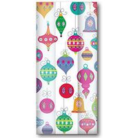 Jillson & Roberts Large Cello Bags with Twist Ties, Delicate Decor, 100 Pieces