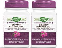 Nature's Way Silybin Advanced from Milk Thistle, 60 Vegetarian Capsules (Pack of 2)