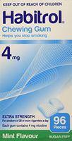 Habitrol Nicotine Gum, 4mg MINT flavor COATED gum. 96 pieces per box