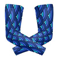 LEVEIS Colorful Mermaid Scales Arm Sleeves UV Protection for Men Women Sunblock Protective Gloves Running Golf Cycling Driving Long Arm Cover 1 Pair