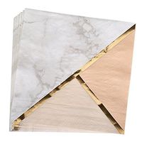 Neviti Peach Color Block Marble Paper Luncheon Napkins