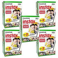 100 Prints Fujifilm Instax Mini Plain Film for Fuji 7s 8 25 50s 70 90 Instant Camera, Share SP-1