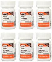 Meclizine HCL 25mg Generic For Bonine Chewable Tablets 100 ea 6 PACK