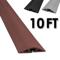 Electriduct D-2 Rubber Duct Cord Cover - 10 Feet Brown Floor Cable Protector