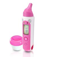 PyleHealth Infrared Bluetooth Ear Forehead Dual Digital Thermometer - Portable Professional Electronic Wireless Medical Temperature Measurement - for Baby Kids Children Adult Use - PHTM20BTPN (Pink)