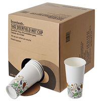 Boardwalk DEER16HCUPOP Convenience Pack Paper Hot Cups, 16 oz, Deerfield Print, 180/Carton