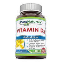 Pure Naturals Vitamin D3 1000 Iu Softgels, 240 Count