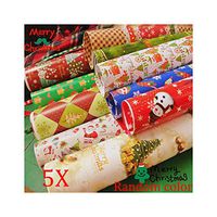 5pcs Gift Wrap Artware Packing Paper Christmas Package Paper,Random Color