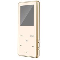 Dedeo MP3 Player Bluetooth 4.2 Metal Touch Button Sports Music Player Build in Speaker HiFi Sound Voice Recorder FM Radio Expandable 128GB TF Card - Silver