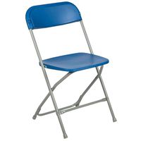 Flash Furniture 2 Pk. HERCULES Series 650 lb. Capacity Premium Blue Plastic Folding Chair
