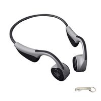 Bone Conduction Headphones Open-Ear Wireless Sports Headsets,for Jogging Running Cycling Driving, Sweatproof and Waterproof, Long Duration V9 Earphone(Grey) with ALIMOON Jar Opener