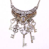 Retro Charm Crystal Long Pendant Sweater Chain Jewelry Necklace For Women Prom Pretty Beautiful Bright Stylish For gift Simple Elegant Womens Comfortable