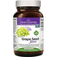 New Chapter Grape Seed Force with Grape Seed Extract for Cardio Support + Non-GMO Ingredients + 30 ct Vegetarian Capsules