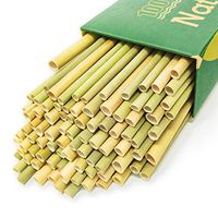 100% Organic Grass Straws Drinking - Pack of 100 Natural Eco Friendly Biodegradable Drinking Straws - Disposable, Safer, Healthier Than Reusable Bamboo Straws Reusable, Paper, Wheat, Plastic Straws