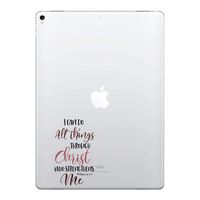 FINCIBO 5 x 5 inch Christian Bible Verses Philippians 4:13 (Style 2) Removable Vinyl Decal Stickers for iPad MacBook Laptop (Or Any Flat Surface)