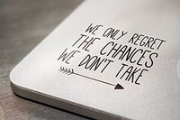 Nashville Decals We Only Regret The Chances We Don't Take Laptop Tablet Notebook Car Vinyl Decal Sticker - Black