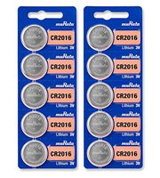 Murata CR2016 Battery 3V Lithium Coin Cell - Replaces Sony CR2016 (10 Batteries)