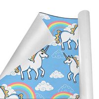 Gift Wrapping Paper Roll Cloud Unicorn Blue for Birthday,Holiday,Wedding,Baby Shower Gift Wrap - 3Rolls - 58inch x 23inchPerRoll