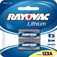 Rayovac RL123A 123A CR-123 3V Photo Lithium Battery (2 Pack) Retail Pack