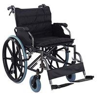 Self-Portable Wheelchair Portable Foldable Light with 56cm Wide Seat Obese Elderly Disabled Self-propelled Walker Can Bear 200kg