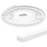 Newest 16.4FT/5M Silicone LED Channel System, Side Emitting 6x13mm DIY LED Neon Rope Light IP67 Waterproof for 8mm LED Strip Lights Installation, for Indoor Outdoor Ambient Decor