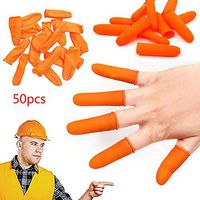 50PCS Finger Protectors Covers Caps,Thickening latex Finger Gloves, Finger Gloves,Finger Protector anti static anti slip Finger Cots Fingertips Protector