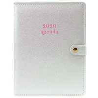 Graphique Snap Cover Agenda, White Glitter - 12-Month 2020 Planner (January-December) Includes Weekly and Monthly Grids and Space for Notes, Durable Snap Closure, Measures 6" x 8"