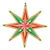 Caspari Jeweled Stars Decorative Die-Cut Gift Tags, 20 Included