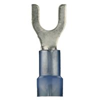 Install Bay BNST6 Spade Terminal Nylon Connector 16/14 Gauge #6, Blue (100-Pack)