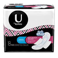 U by Kotex Security Ultra Thin Pads, Regular 18 ct (Pack of 12)