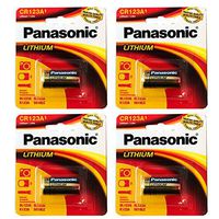4pc 3V Lithium Panasonic CR123 2/3A Batteries PL123 PR123-2 PRCR123-1 PRCR123-2